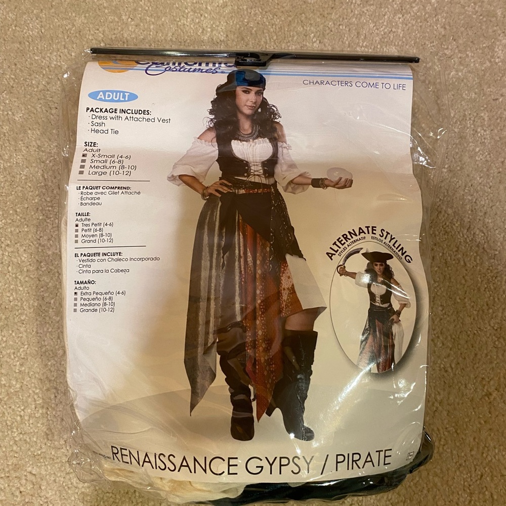 Gypsie/Pirate Costume Size XS 4-6